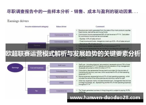 欧超联赛运营模式解析与发展趋势的关键要素分析