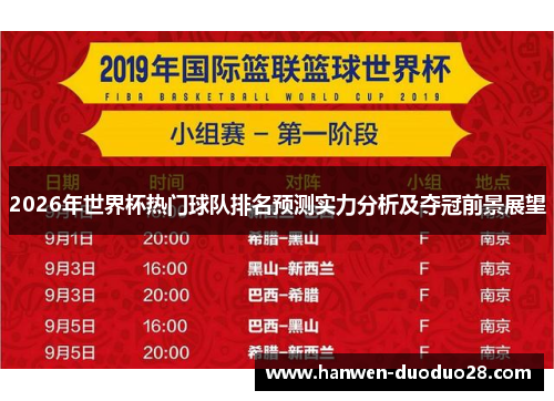 2026年世界杯热门球队排名预测实力分析及夺冠前景展望 2026年世界杯热门球队排名预测实力分析及夺冠前景展望